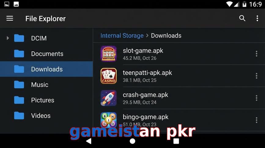 Main screen of Gameistan Pkr gameapk page for PK players